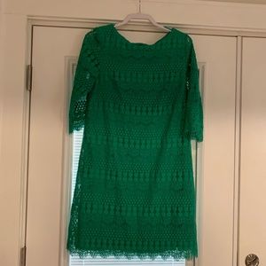 Emerald Green Lace Dress